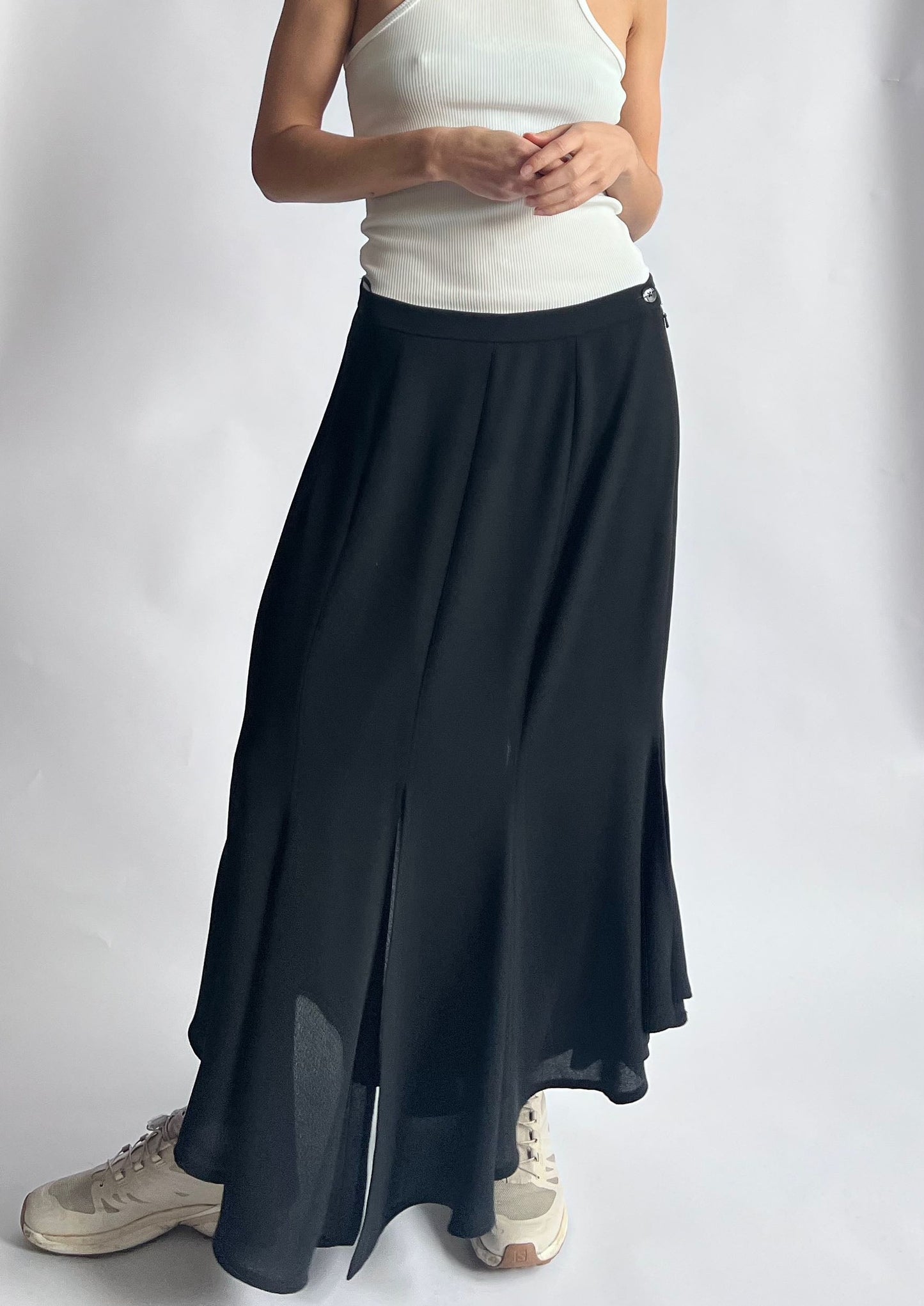 Frank Usher Godet Split Maxi Skirt M '30"