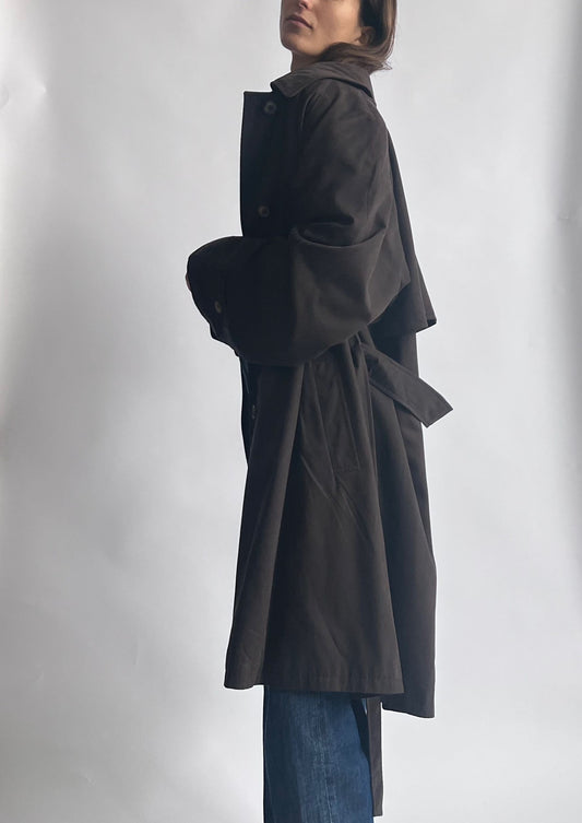 Aquascutum Brown Relaxed Trench Coat S/M