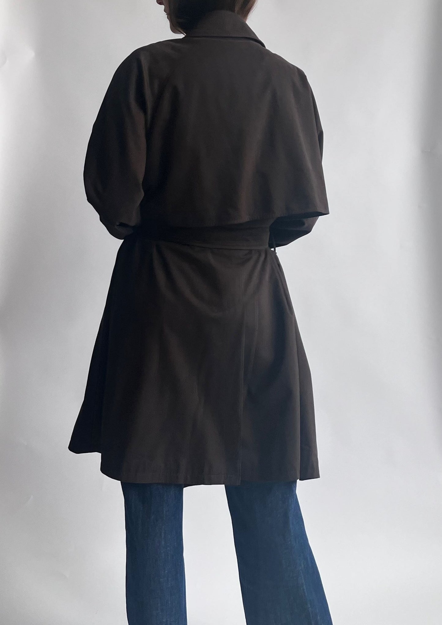 Aquascutum Brown Relaxed Trench Coat S/M