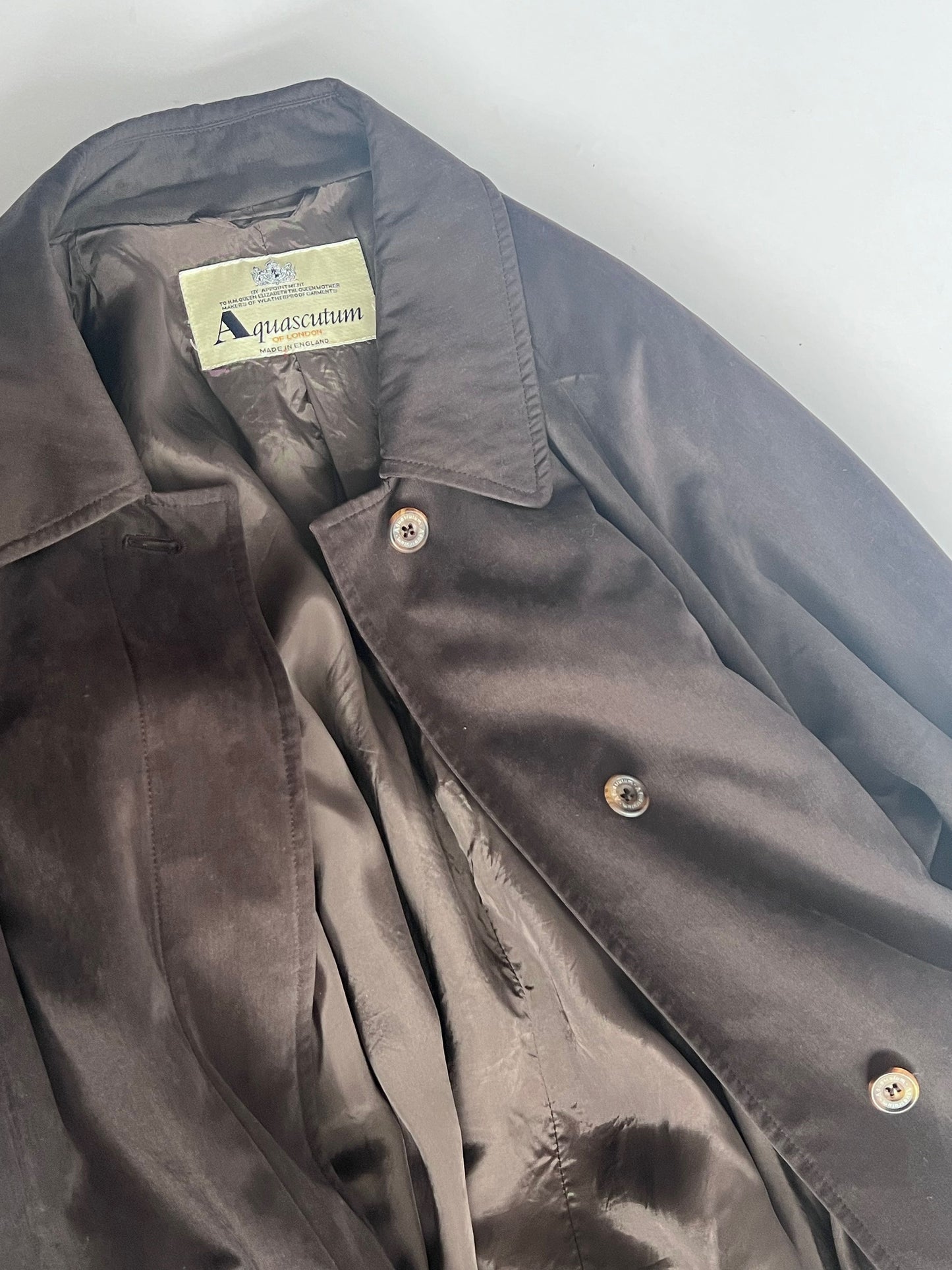 Aquascutum Brown Relaxed Trench Coat S/M