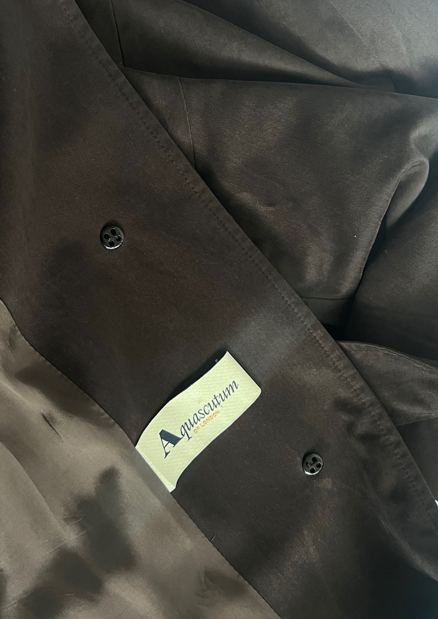 Aquascutum Brown Relaxed Trench Coat S/M