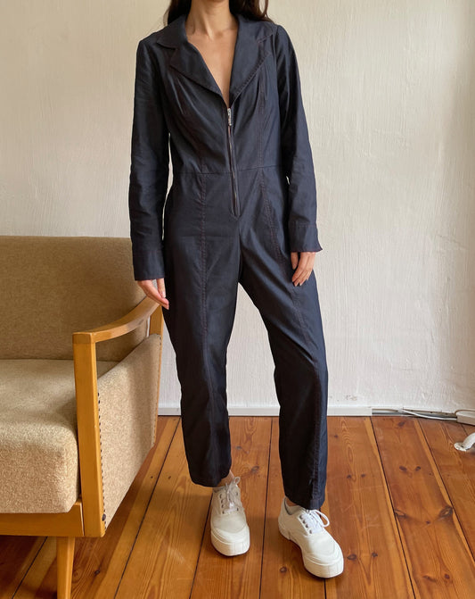 Vintage Lightweight Denim Jumpsuit Boilersuit Size S