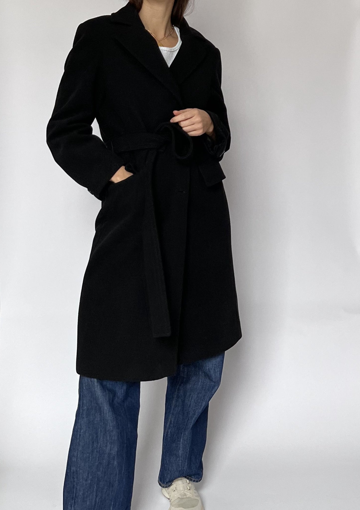 90s Wool Wrap Coat XS/S