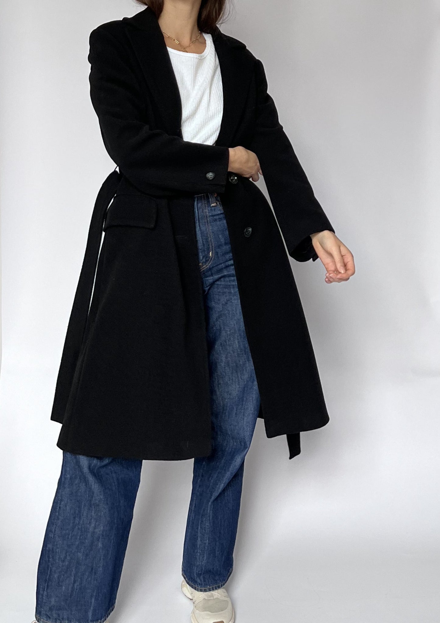 90s Wool Wrap Coat XS/S