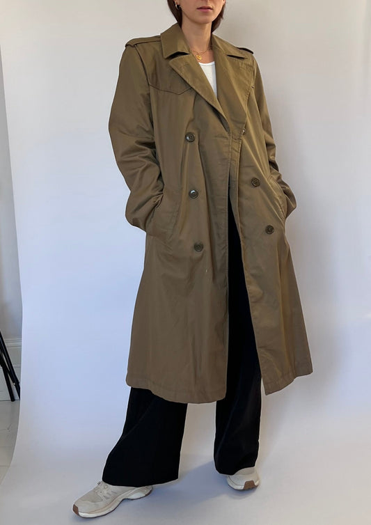 Khaki Trench Coat Removable Lining S/M