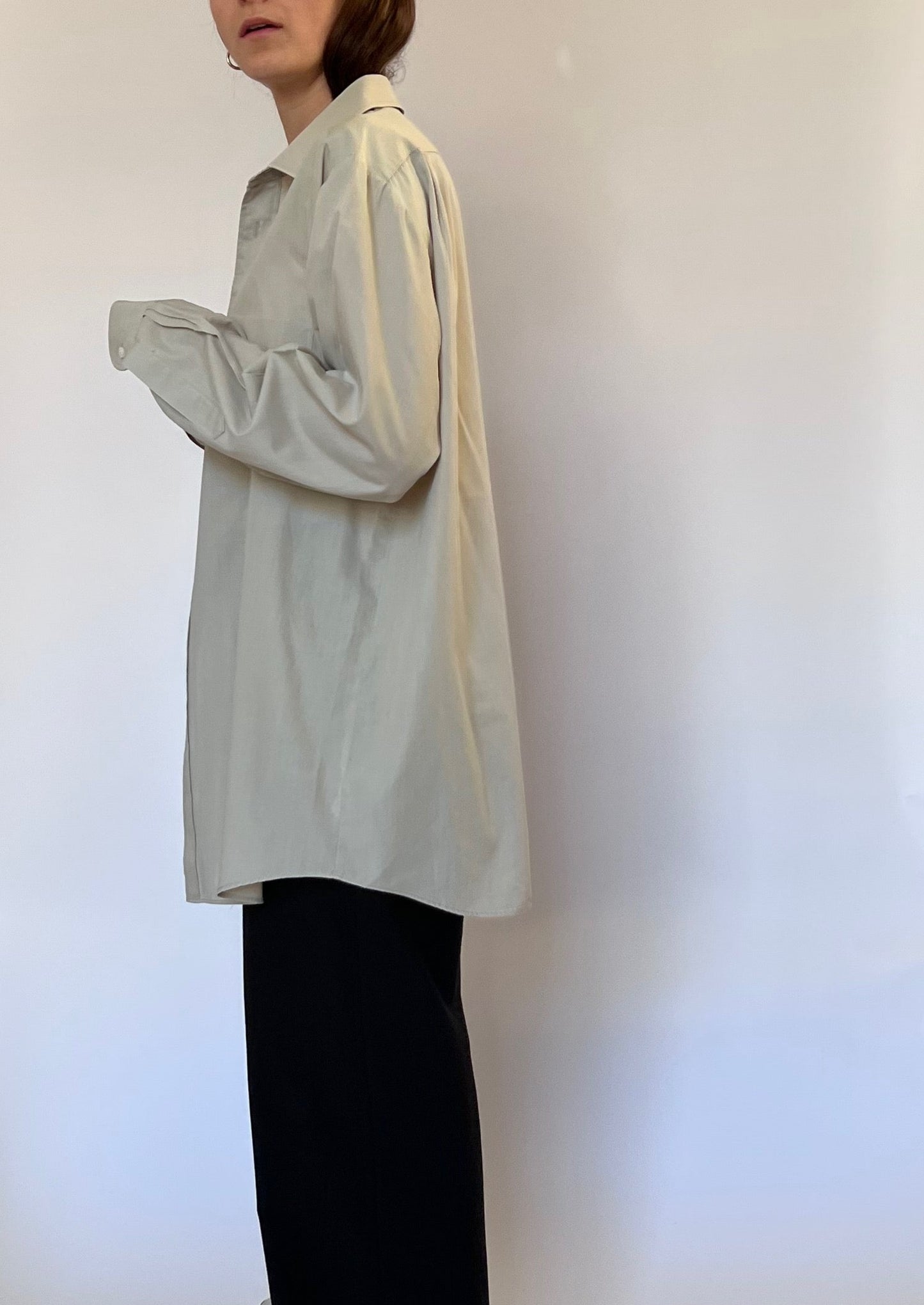 90s Cream Oversized Shirt S/M/L