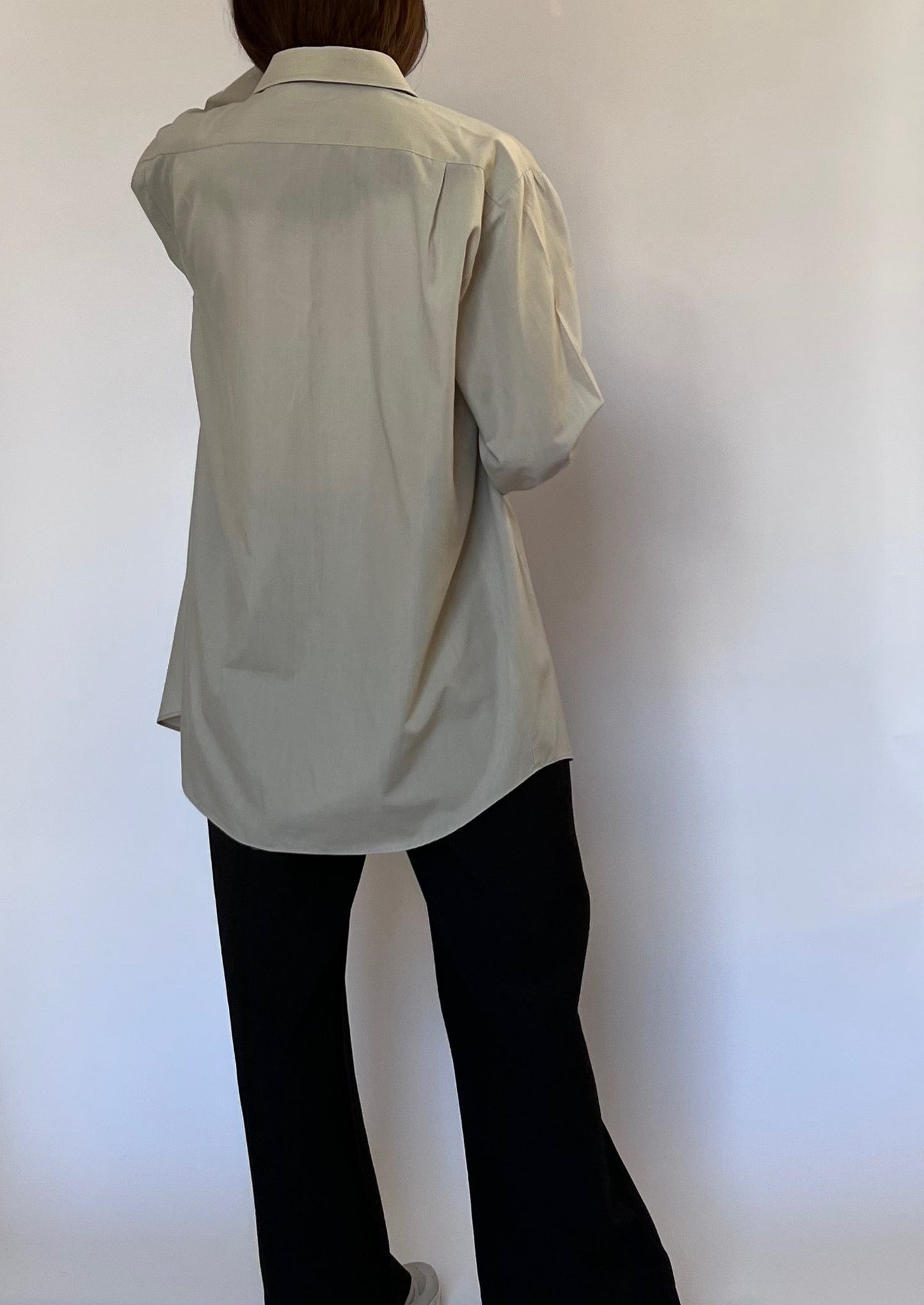 90s Cream Oversized Shirt S/M/L